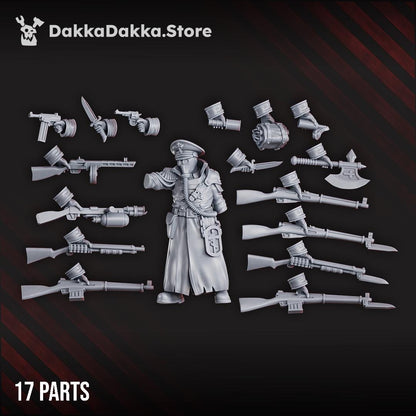 Ltn. Pachomy Zhukov by DakkaDakka - 3D printed Trench Crusade compatible miniature