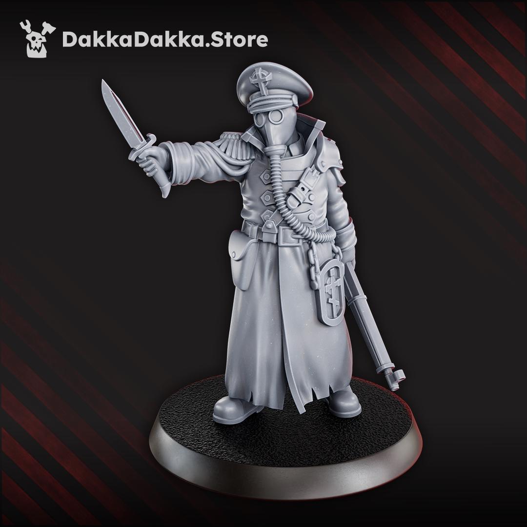 Ltn. Pachomy Zhukov by DakkaDakka - 3D printed Trench Crusade compatible miniature