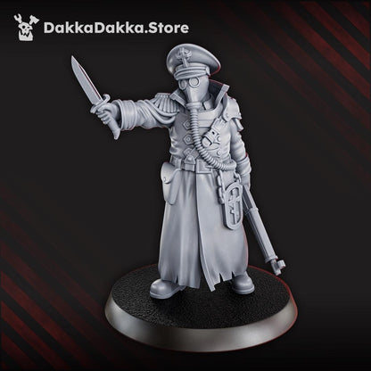 Ltn. Pachomy Zhukov by DakkaDakka - 3D printed Trench Crusade compatible miniature