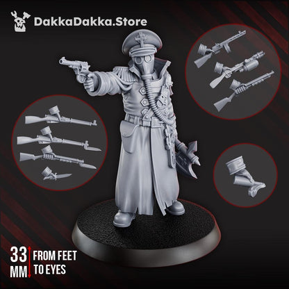 Ltn. Pachomy Zhukov by DakkaDakka - 3D printed Trench Crusade compatible miniature