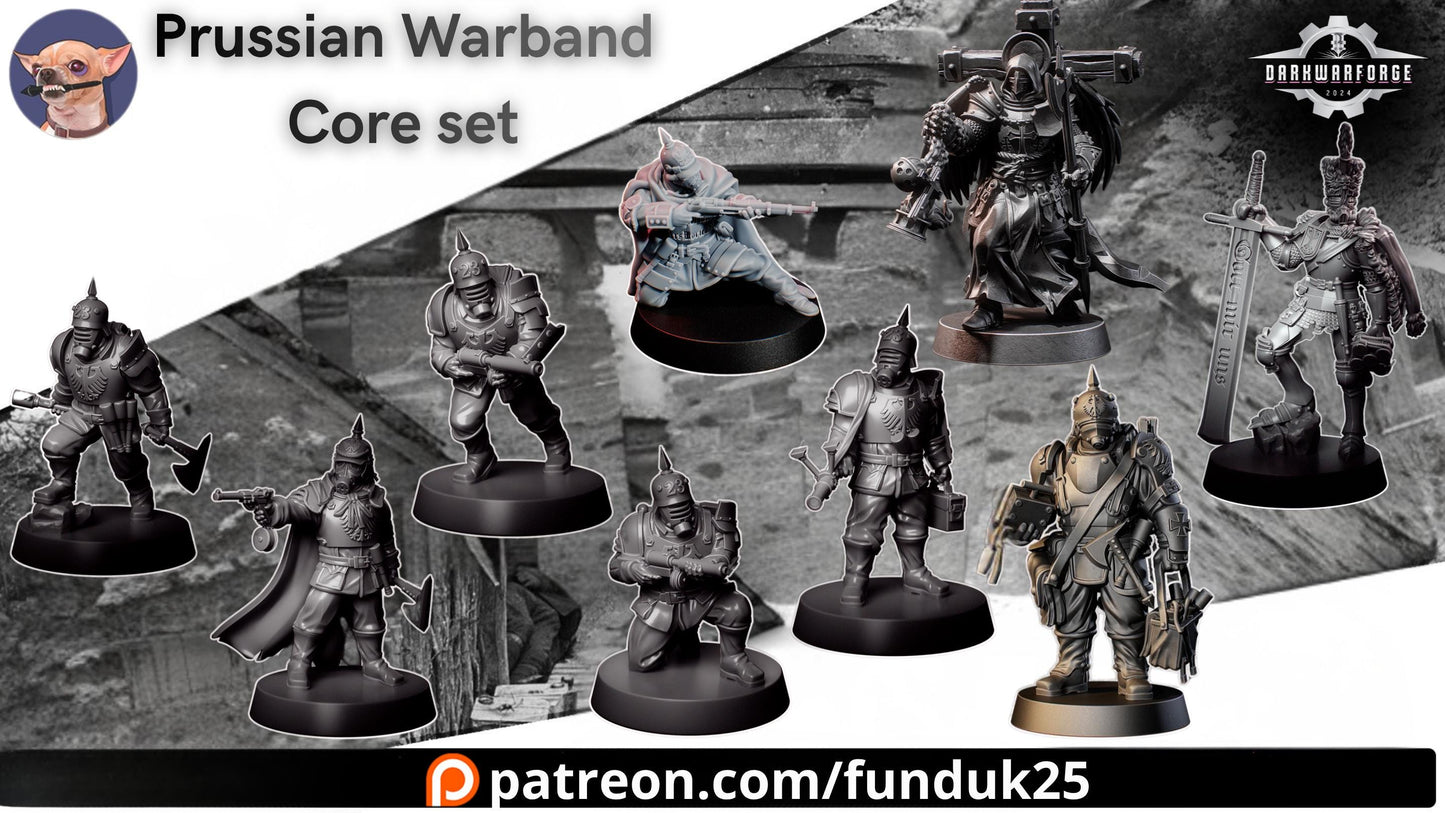 Prussian Warband Core set by Funduk25 - 3D printed Trench Crusade compatible miniature