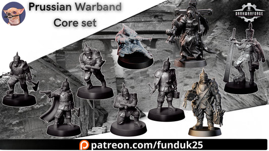 Prussian Warband Core set by Funduk25 - 3D printed Trench Crusade compatible miniature
