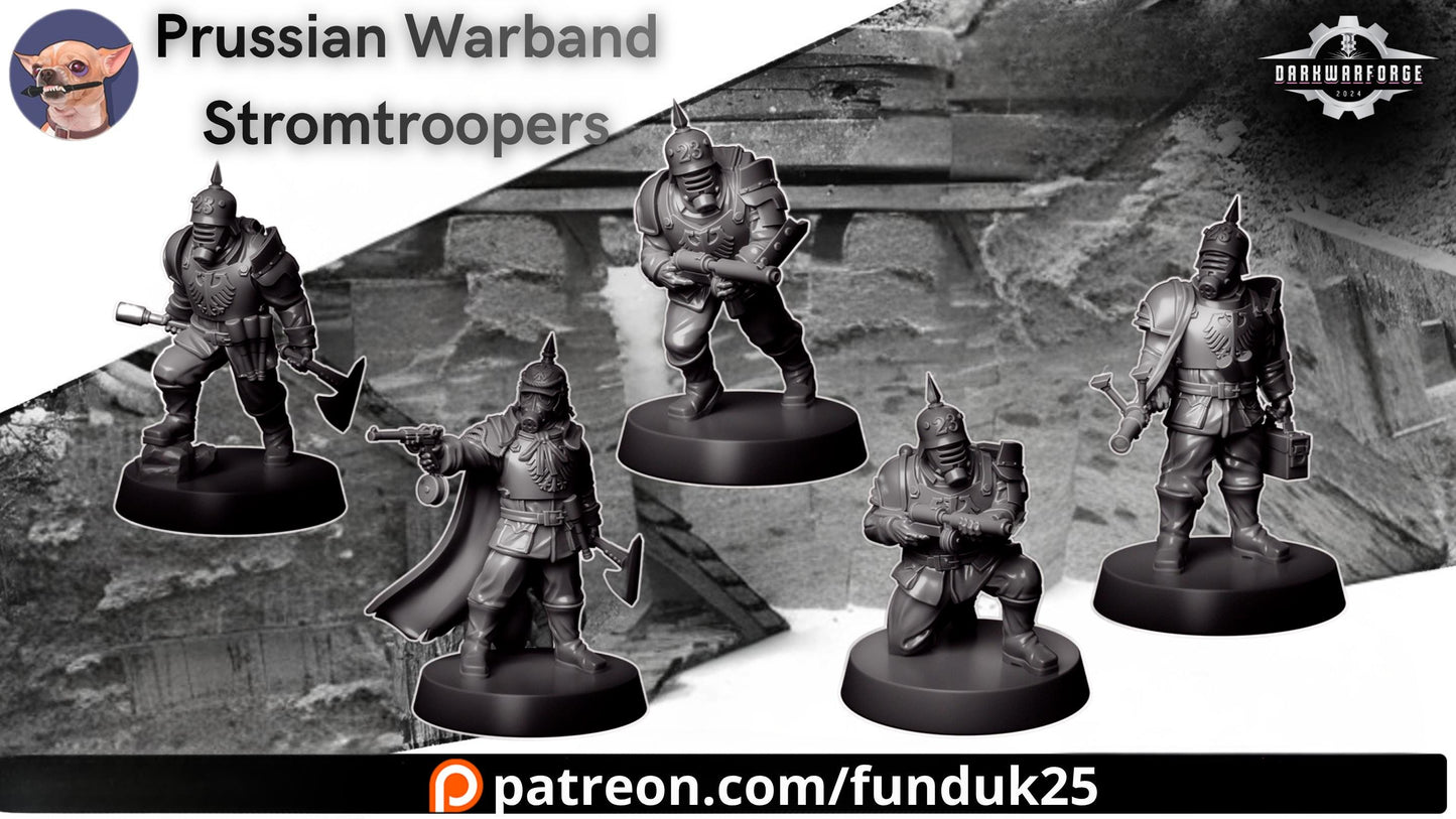 Prussian Warband Full set by Funduk25 - 3D printed Trench Crusade compatible miniature