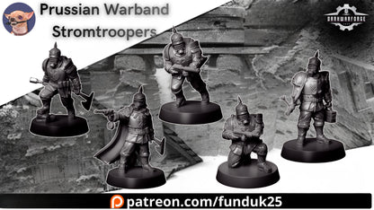 Prussian Warband Full set by Funduk25 - 3D printed Trench Crusade compatible miniature