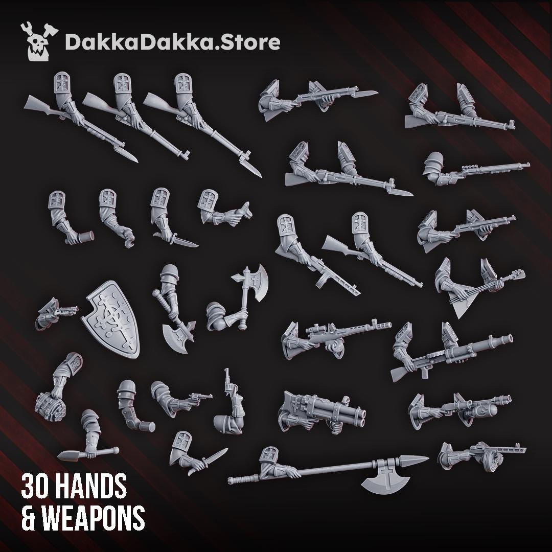 Holy Steel Battalion by DakkaDakka - 3D printed Trench Crusade compatible miniature