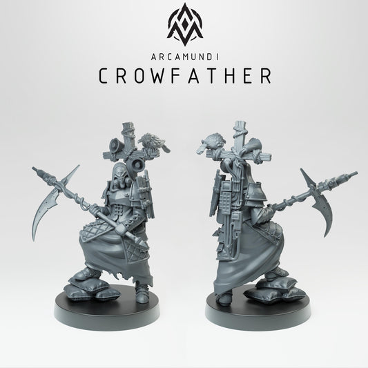 The Crowfather - Prophet of War by Arcamundi - 3D printed Trench Crusade compatible miniature