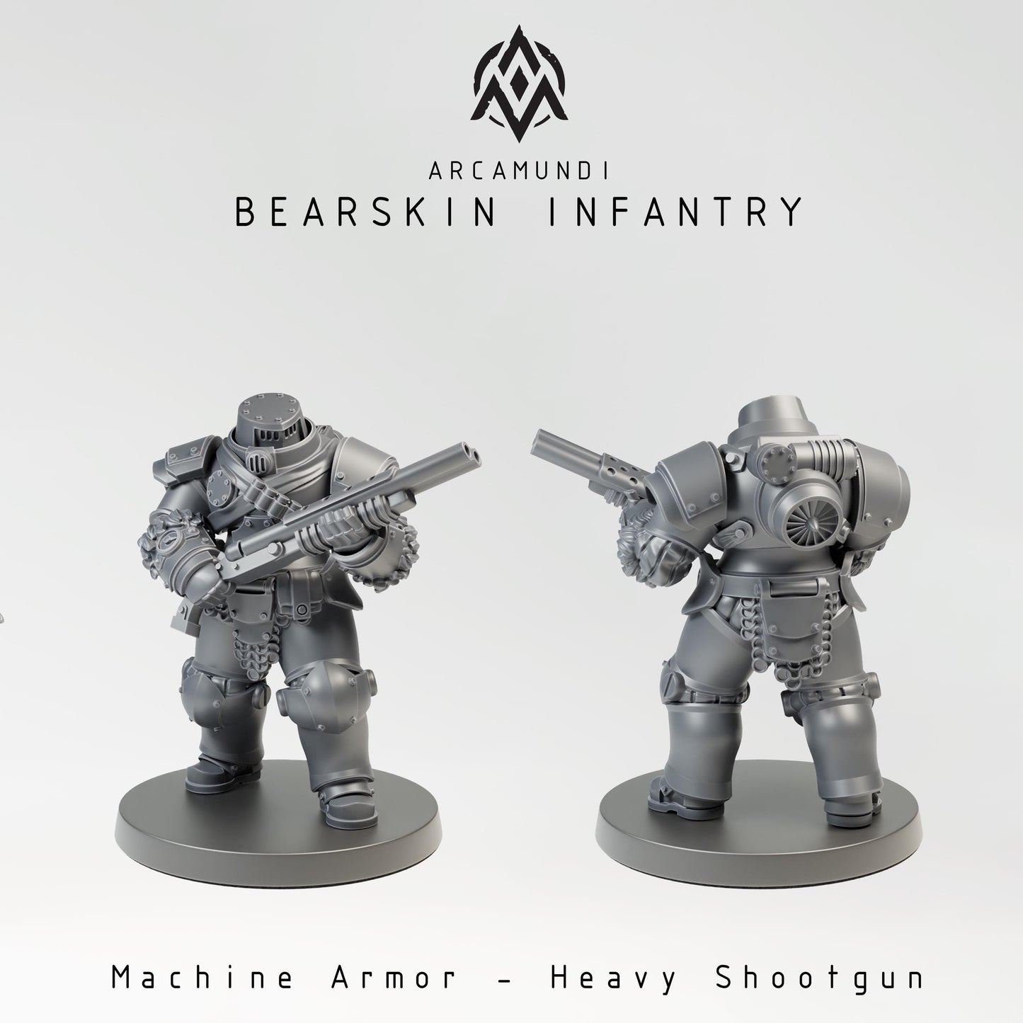 Bearskin Heavy Infantry - Shotgun by Arcamundi - 3D printed Trench Crusade compatible miniature