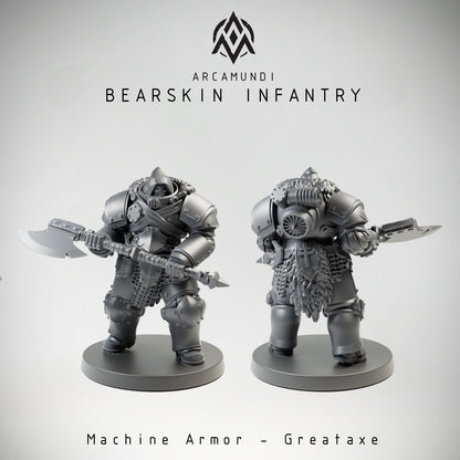 Bearskin Heavy Infantry Squad by Arcamundi - 3D printed Trench Crusade compatible miniature