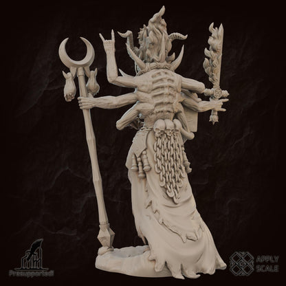 The Court - Sorcerer Deamon Mage by Apply Scale - 3D printed Trench Crusade compatible miniature