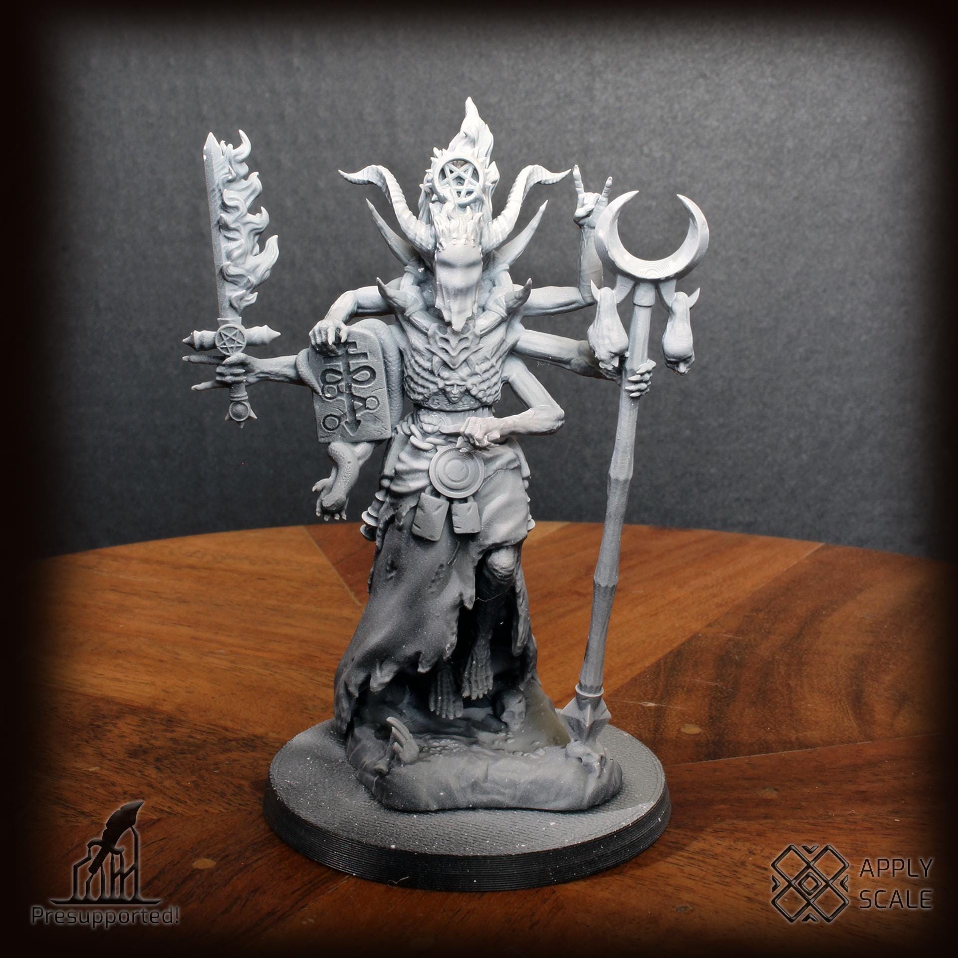 The Court - Sorcerer Deamon Mage by Apply Scale - 3D printed Trench Crusade compatible miniature