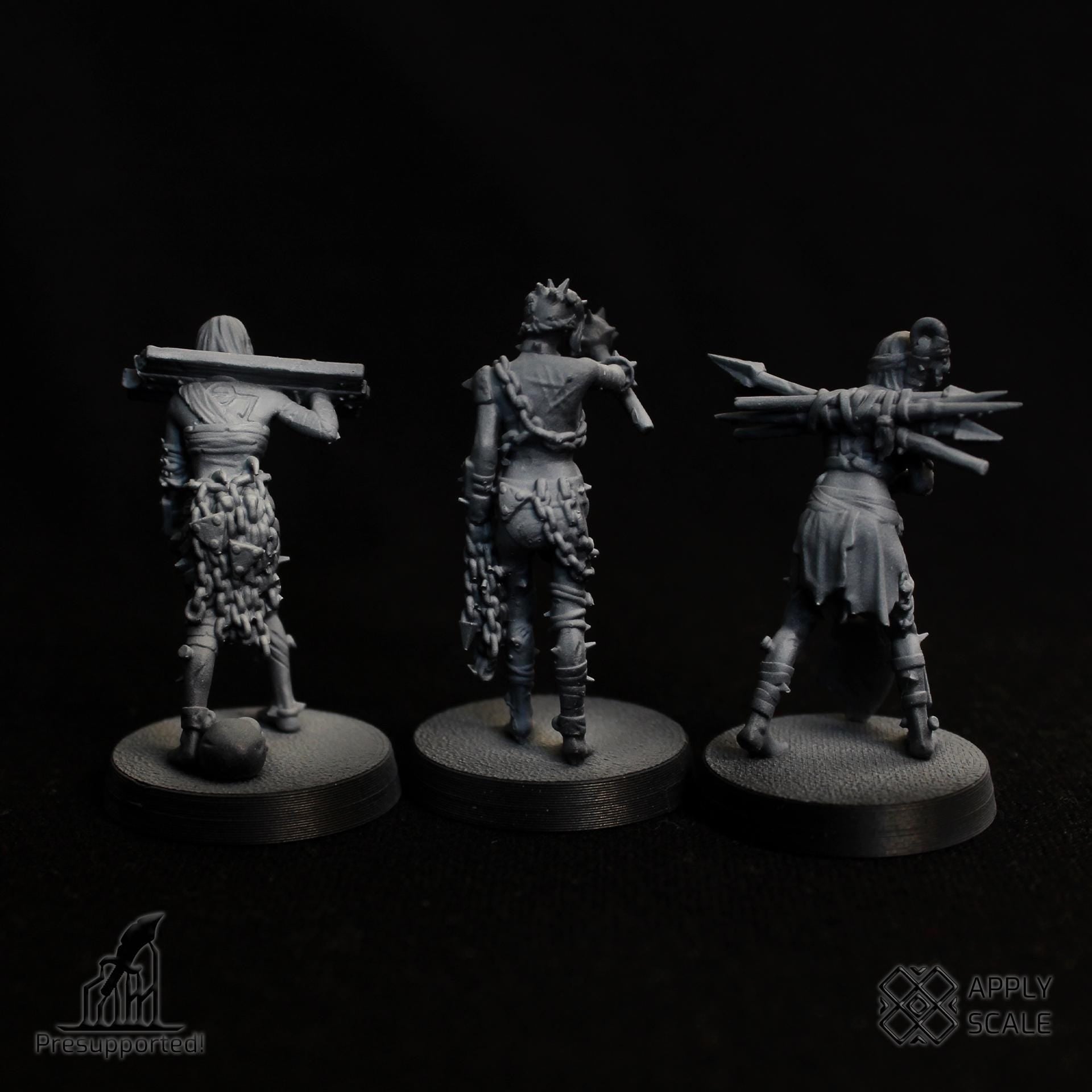 The Court - Wretched slaves by Apply Scale - 3D printed Trench Crusade compatible miniature