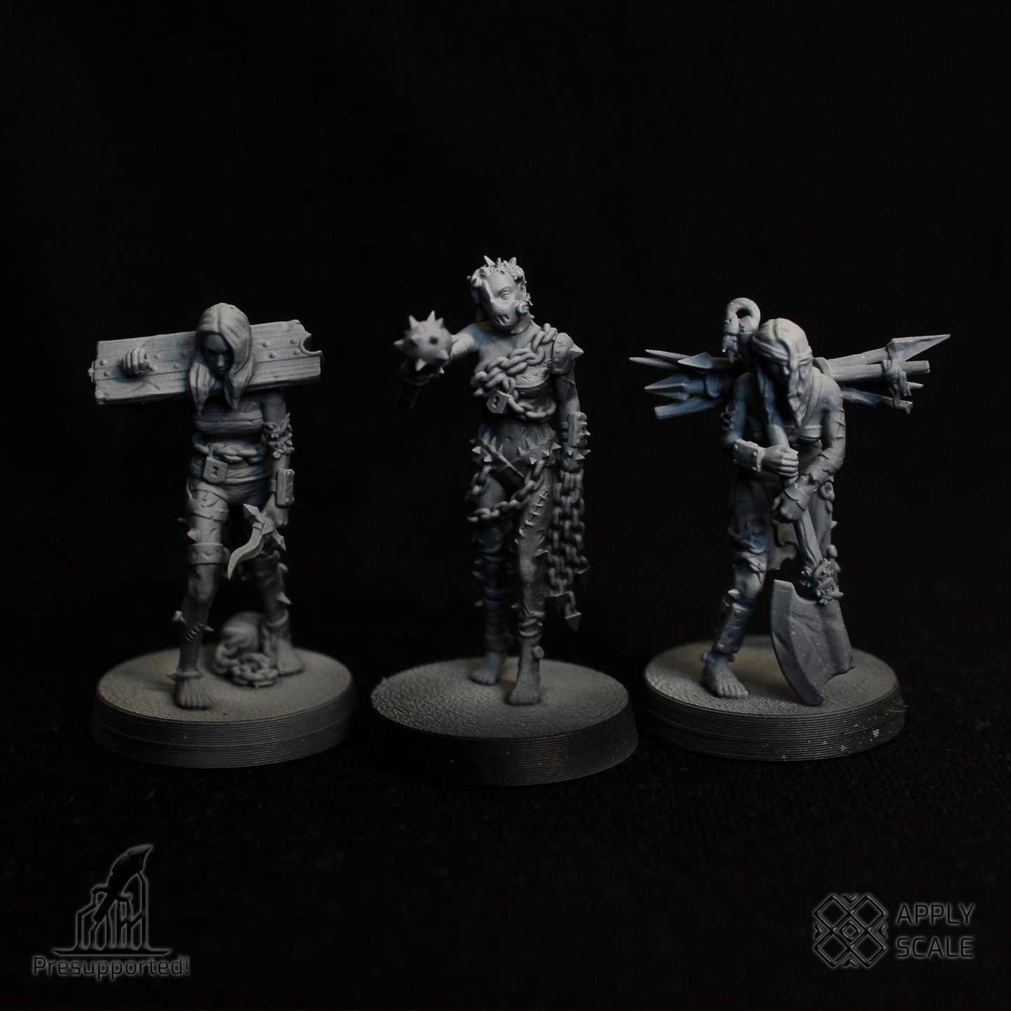 The Court - Wretched slaves by Apply Scale - 3D printed Trench Crusade compatible miniature