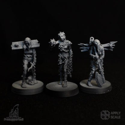 The Court - Wretched slaves by Apply Scale - 3D printed Trench Crusade compatible miniature