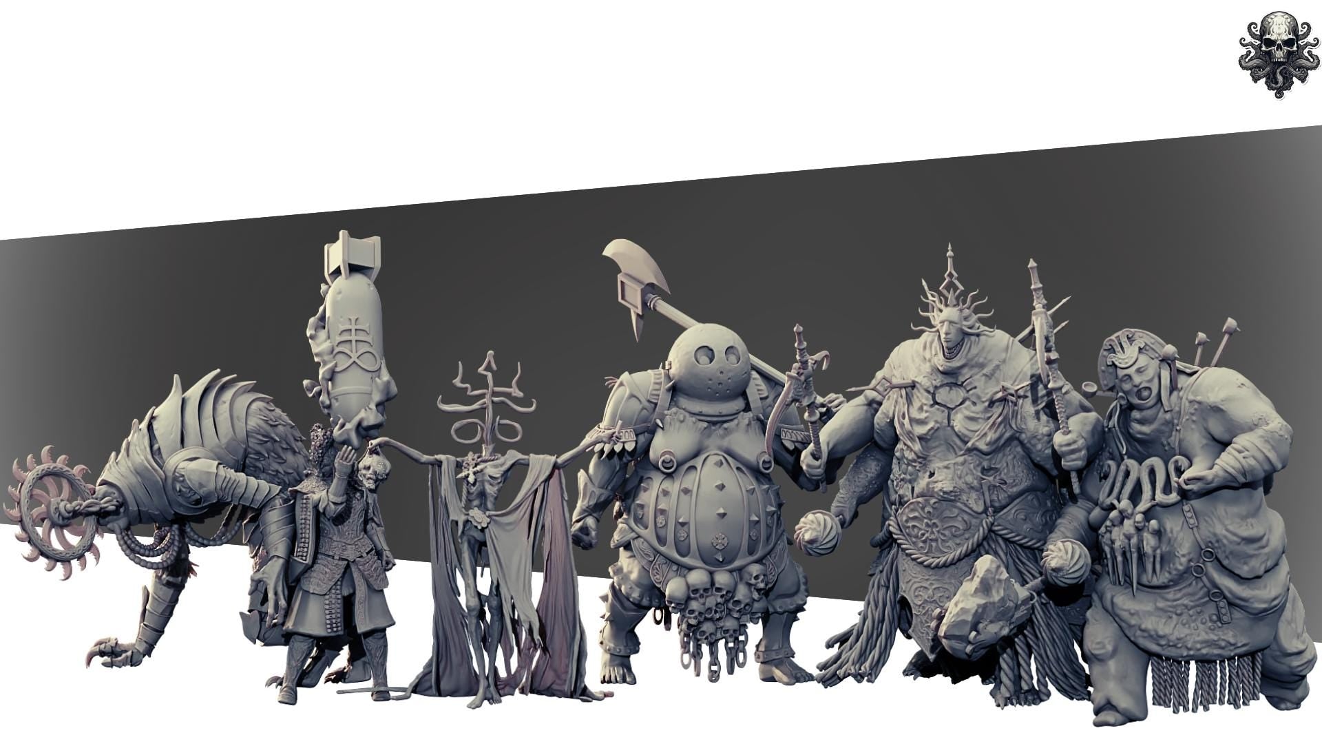 Hollowed Legion Warband - 3D printed Trench Crusade alternative miniature, Realsteone Miniatures design