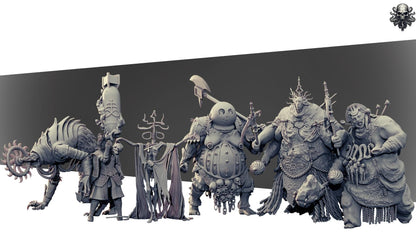 Hollowed Legion Warband - 3D printed Trench Crusade alternative miniature, Realsteone Miniatures design