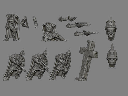 Prussain Snipers by Funduk25 - 3D printed Trench Crusade compatible miniature