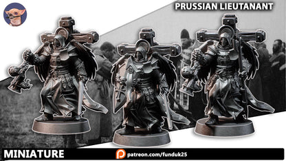 Prussian Leiutenant by Funduk25 - 3D printed Trench Crusade compatible miniature
