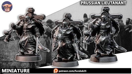 Prussian Leiutenant by Funduk25 - 3D printed Trench Crusade compatible miniature