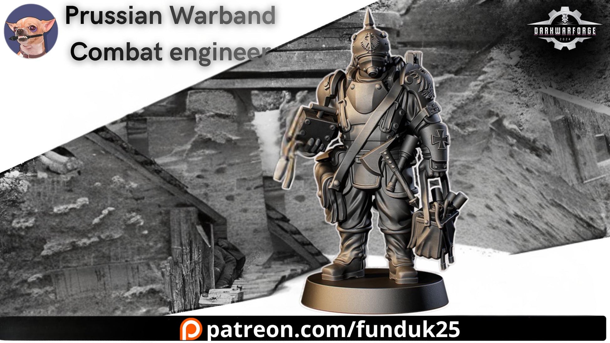 Prussian Warband Core set by Funduk25 - 3D printed Trench Crusade compatible miniature