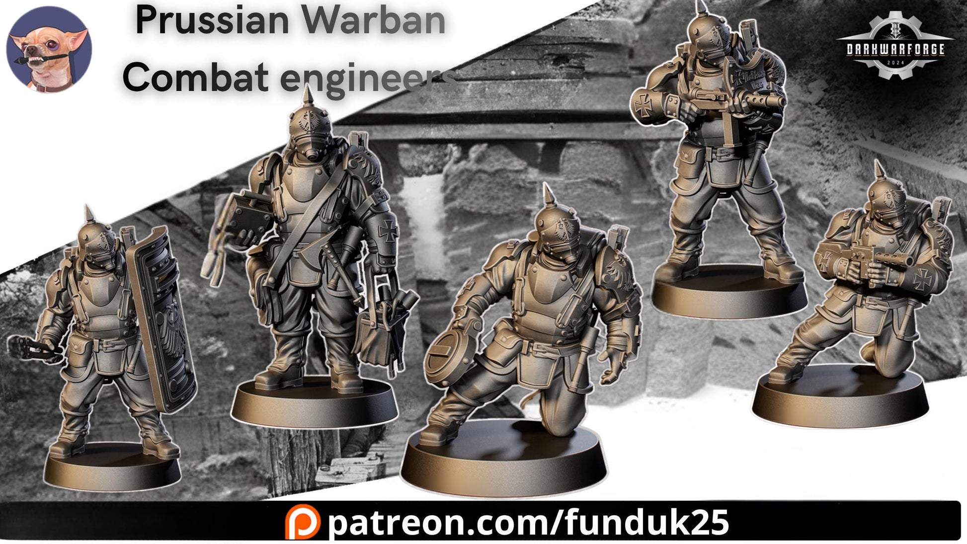 Prussian Warband Full set by Funduk25 - 3D printed Trench Crusade compatible miniature