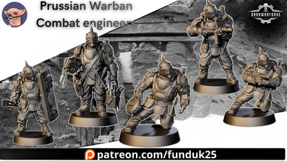 Prussian Warband Full set by Funduk25 - 3D printed Trench Crusade compatible miniature