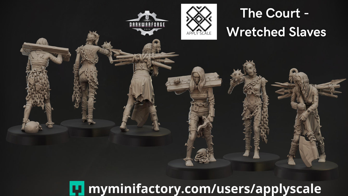 The Court warband by Apply Scale - 3D printed Trench Crusade proxy miniature