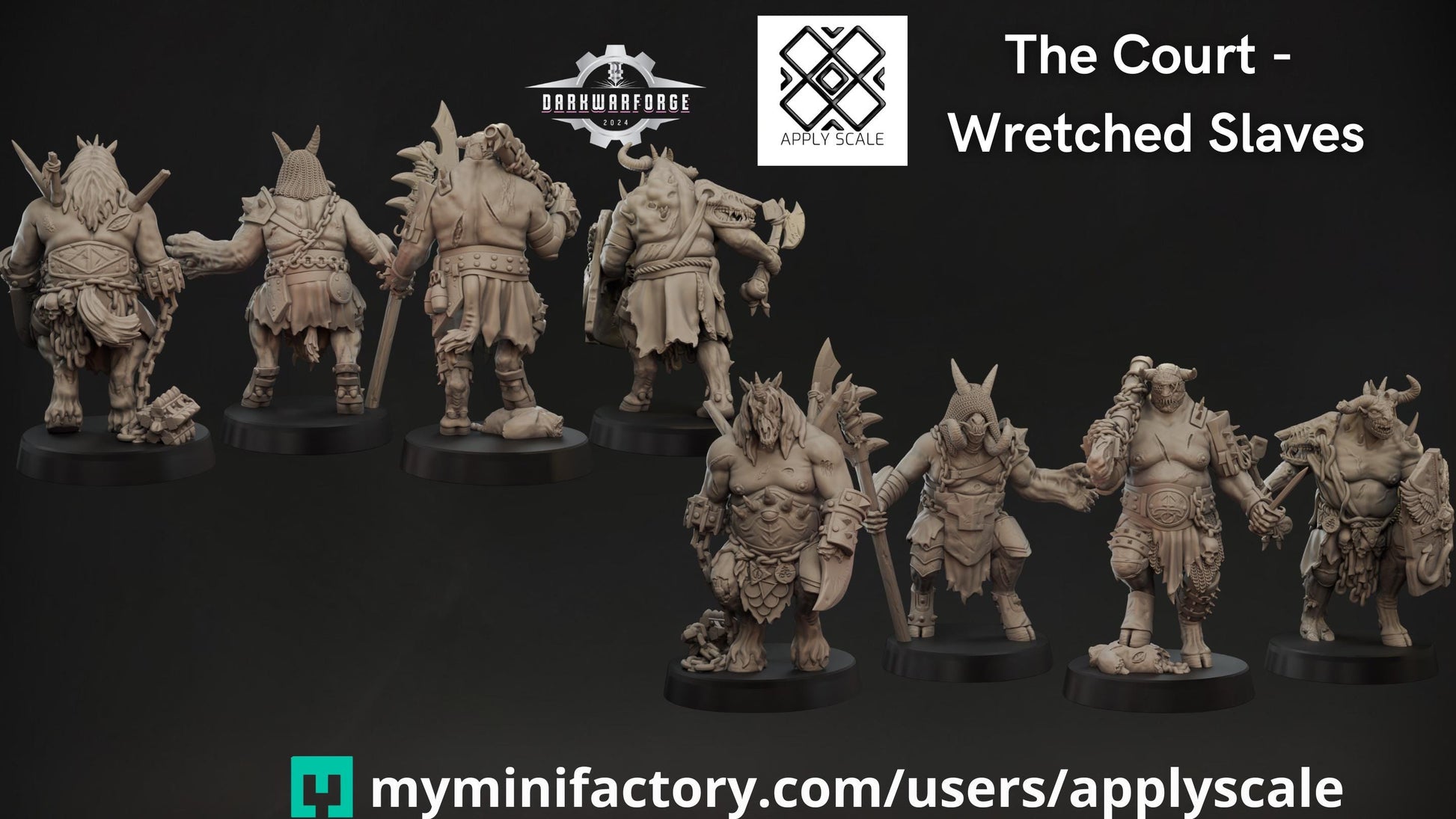 The Court warband by Apply Scale - 3D printed Trench Crusade proxy miniature