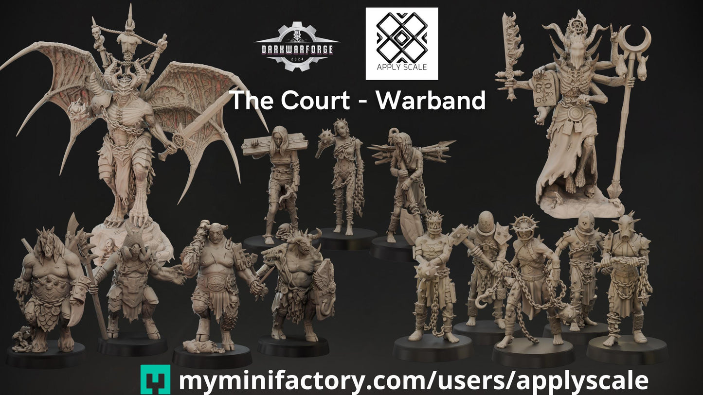 The Court warband by Apply Scale - 3D printed Trench Crusade proxy miniature