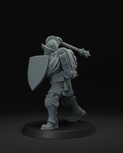 Papal Melee Trooper - 3D printed miniature  - Wargaming - Trench Grimdark