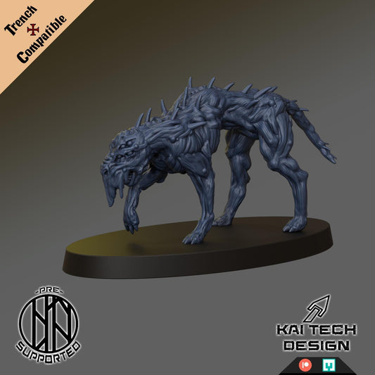Hell Hounds - 3D printed miniature  - Wargaming - Trench Grimdark