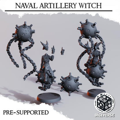 Naval Heretic Witch - 3D printed Grimdark Miniature