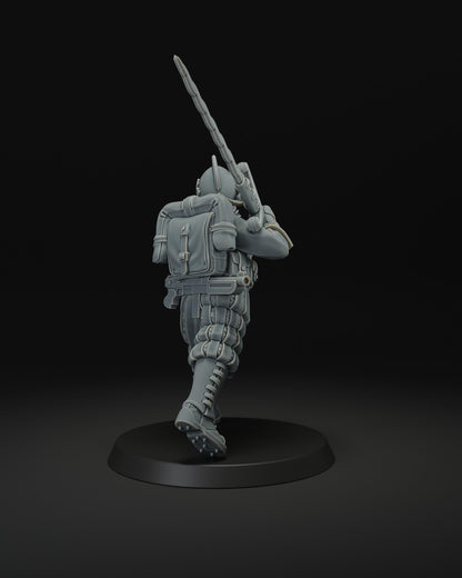 Papal Greatswordman - 3D printed Grimdark Miniature