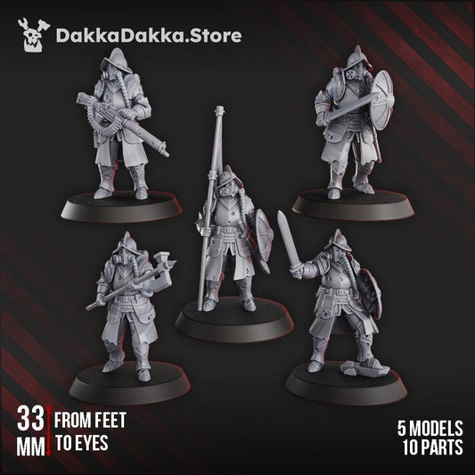 Conquistador veterans - 3D printed miniature  - Wargaming - Trench Grimdark