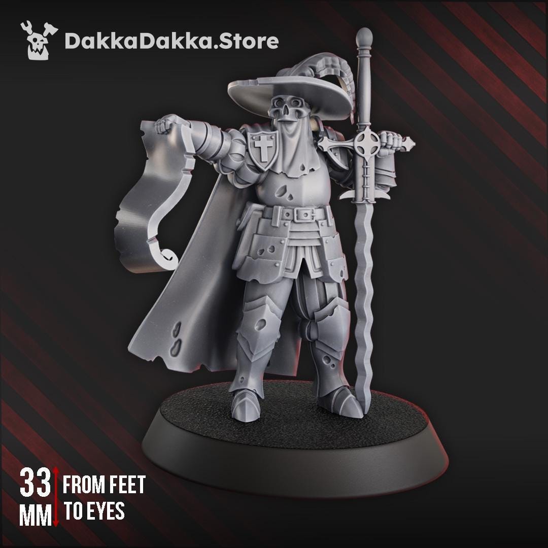 Inquisitor - 3D printed miniature  - Wargaming - Trench Grimdark
