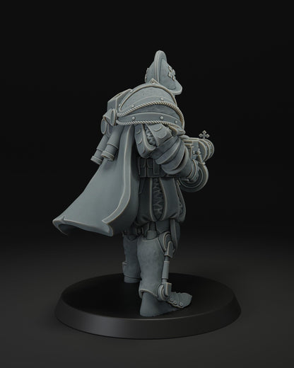 Heavy Infantry With Machine Gun - 3D printed miniature  - Wargaming - Trench Grimdark