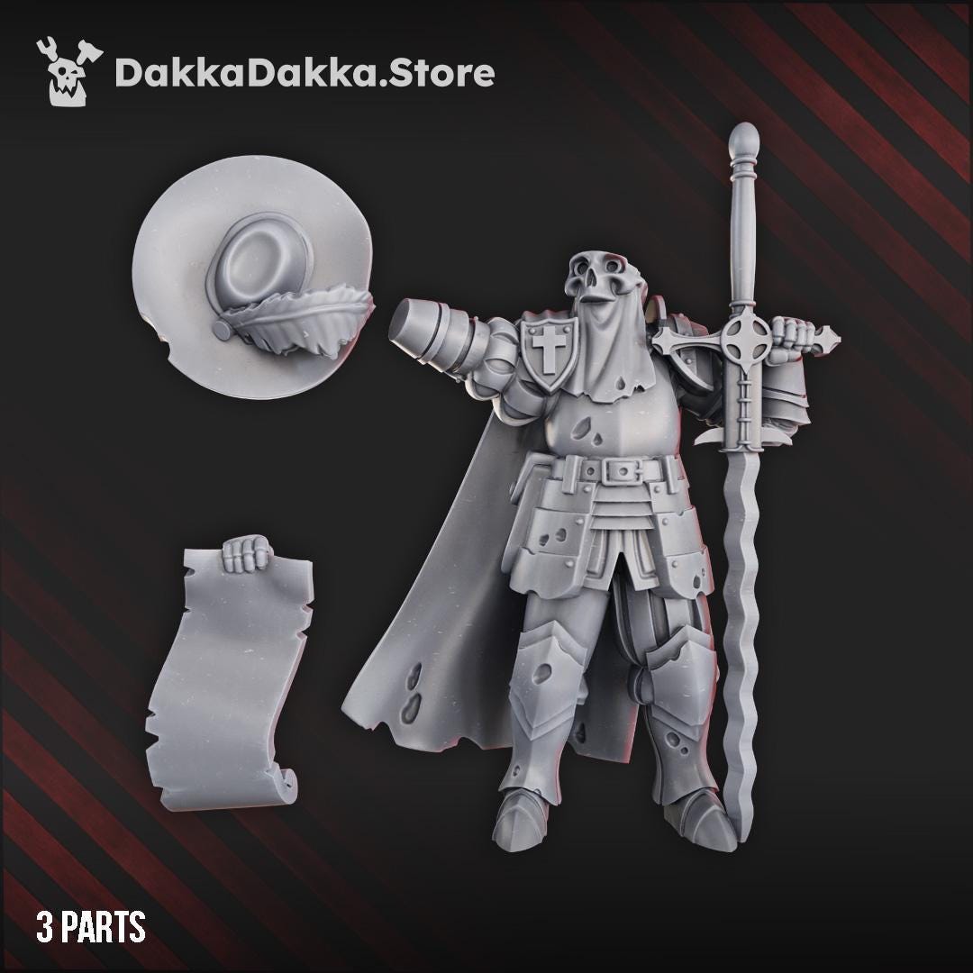 Inquisitor - 3D printed miniature  - Wargaming - Trench Grimdark