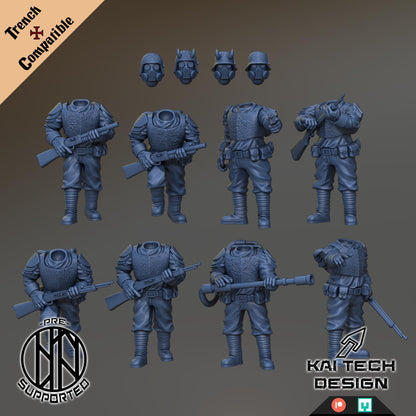 Heretic Legion Warband - 17pcs Grimdark Miniatures - 3D printed Grimdark Miniature