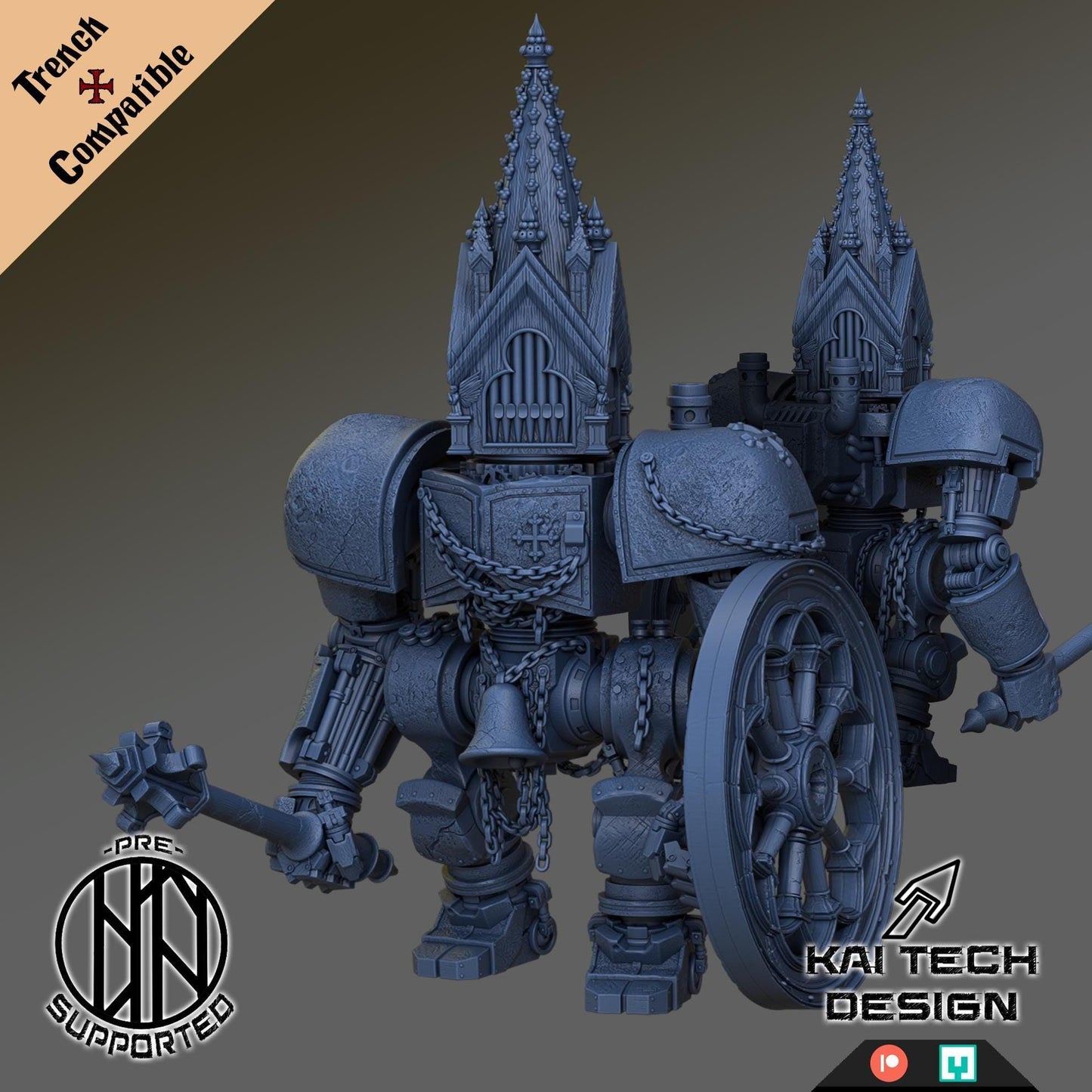 Pilgrim Warband by Kai Tech- 3D printed miniature Trench compatible