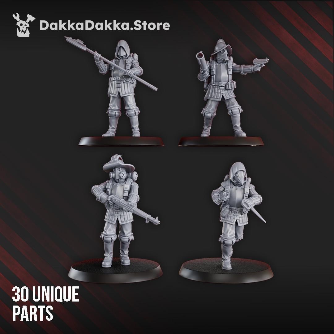 Conquistadors vanguards - 3D printed miniature  - Wargaming - Trench Grimdark