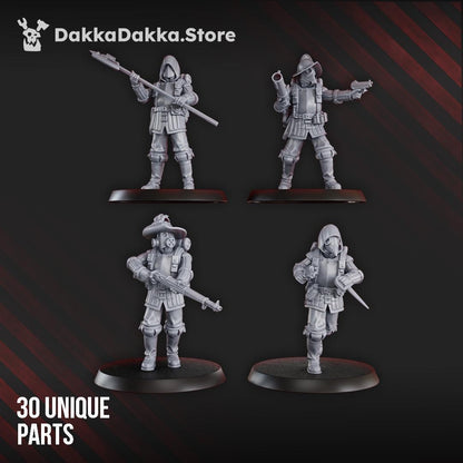 Conquistadors vanguards - 3D printed Grimdark Miniature