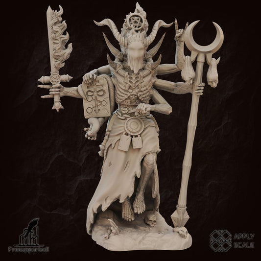The Court Sorcerer Deamon Mage - 3D printed miniature  - Wargaming - Trench Grimdark