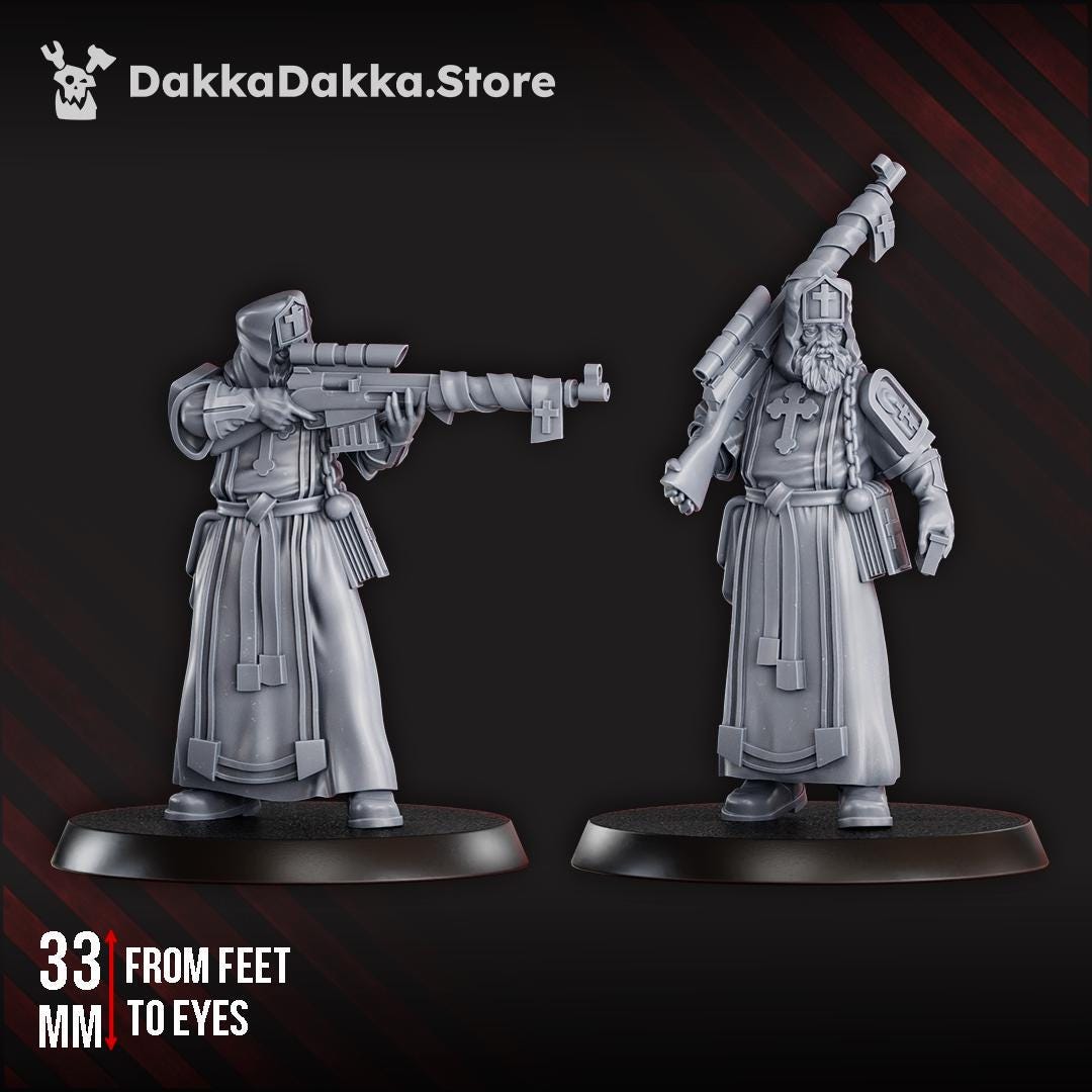 Voroshilov Brothers, the Sniper Twins - 3D printed miniature  - Wargaming - Trench Grimdark