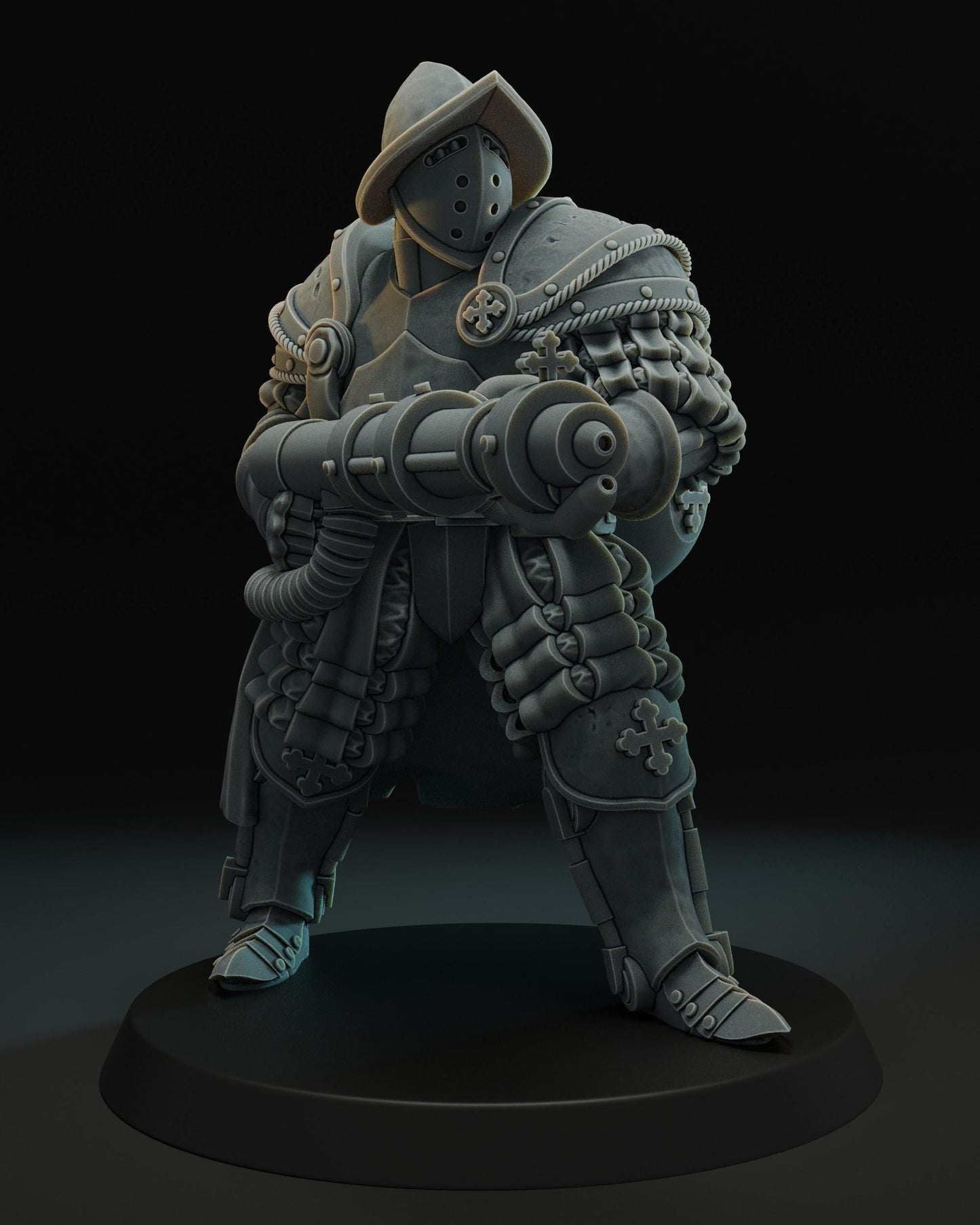 Heavy Infantry With Flamethrower - 3D printed miniature  - Wargaming - Trench Grimdark