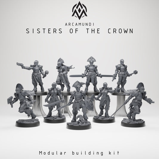 Sisters of the Crown Nuns by Arcamundi - 3D printed miniature Trench compatible