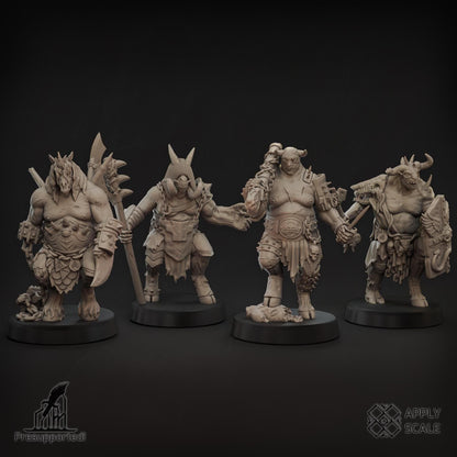 The Court - Yokes Fiends Demon Warriors - 3D printed Grimdark Miniature