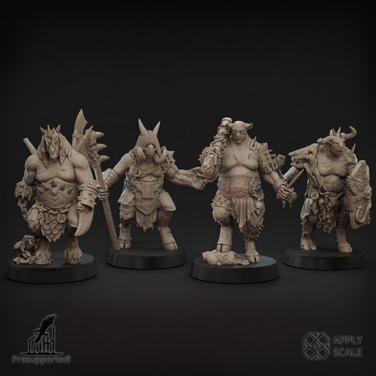 The Court Yokes Fiends Demon Warriors - 3D printed miniature  - Wargaming - Trench Grimdark