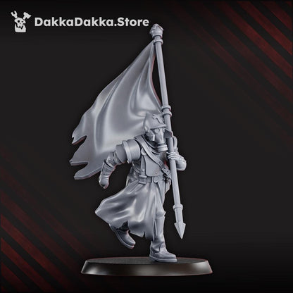 Choragiew Bearer - 3D printed miniature  - Wargaming - Trench Grimdark