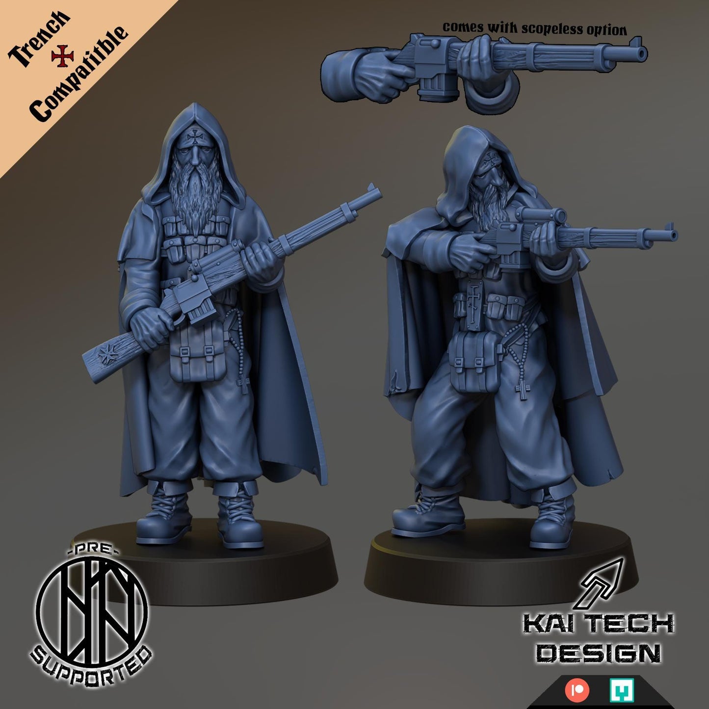 New Antioch Priest - 3D printed Grimdark Miniature