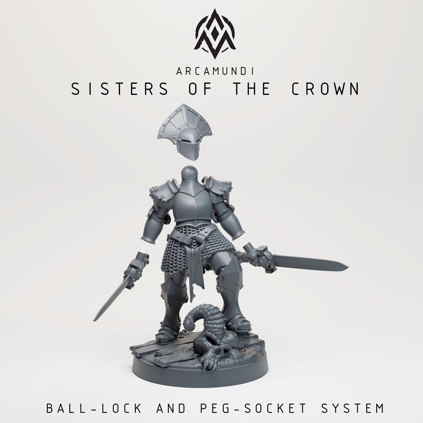 Sisters of the Crown Nuns by Arcamundi - 3D printed Grimdark Miniature