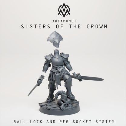 Sisters of the Crown Nuns by Arcamundi - 3D printed Grimdark Miniature
